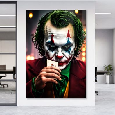 Wandbild Leinwandbild Joker Batman Creative Poster , Acrylglas + Aluminium