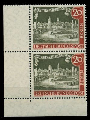 BERLIN 1957 Nr 159yII postfrisch SENKR PAAR ECKE-ULI X736036