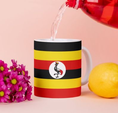 Uganda Tasse Flagge Pot Afrika Kaffeetasse National Becher Kaffee Cup Büro Tee