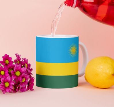 Ruanda Tasse Flagge Pot Afrika Kaffeetasse National Becher Kaffee Cup Büro Tee