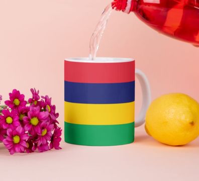 Mauritius Tasse Flagge Pot Kaffeetasse National Becher Kaffee Cup Büro Tee