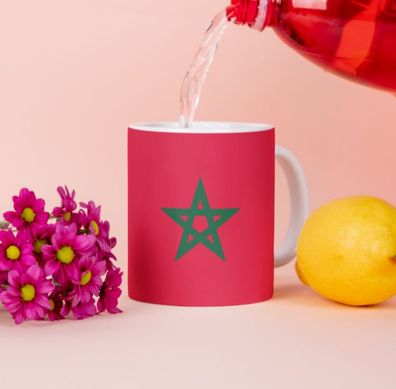 Marokko Tasse Flagge Pot Afrika Kaffeetasse National Becher Kaffee Cup Büro Tee