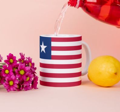 Liberia Tasse Flagge Pot Kaffeetasse National Becher Kaffee Cup Büro Tee