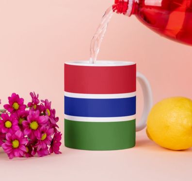 Gambia Tasse Flagge Pot Kaffeetasse National Becher Kaffee Cup Büro Tee