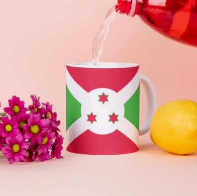 Burundi Tasse Flagge Pot Kaffeetasse National Becher Kaffee Cup Büro Tee