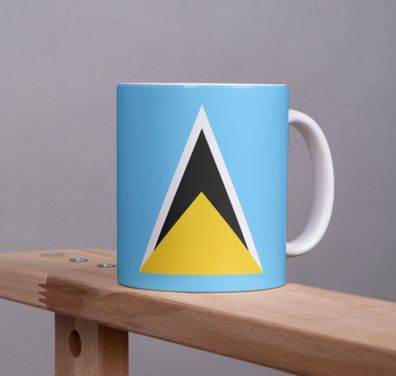 St. Lucia Tasse Flagge Pot Kaffeetasse National Becher Kaffee Cup Büro Tee