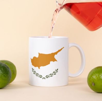 Zypern Tasse Flagge Pot Kaffeetasse National Becher Kaffee Büro Coffeecup Tee