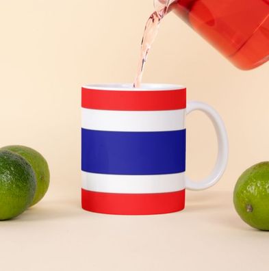Thailand Kaffeetasse Flagge Pot Kaffee Tasse National Becher Cup Büro Tee
