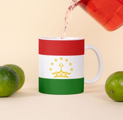 Tadschikistan Kaffeetasse Flagge Pot Kaffee Tasse National Becher Cup Büro Tee