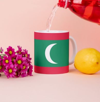 Malediven Kaffeetasse Flagge Pot Kaffee Tasse National Becher Coffeecup Büro Tee