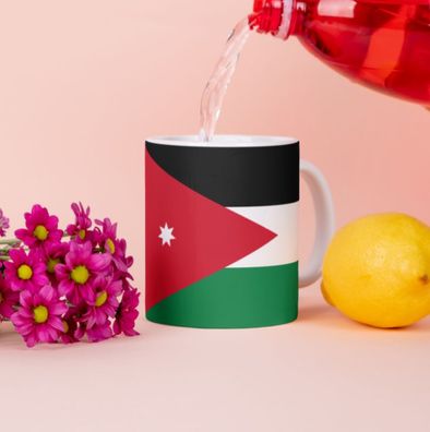 Jordanien Kaffeetasse Flagge Pot Kaffee Tasse Jordan Becher Coffeecup Büro Tee