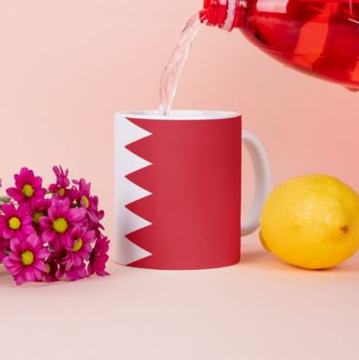 Bahrain Kaffeetasse Flagge Pot Kaffee Tasse BHR Becher Coffeecup Büro Tee