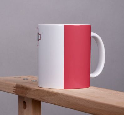 Malta Kaffeetasse Flagge Pot Kaffee Tasse MAL Becher Coffeecup Büro Tee