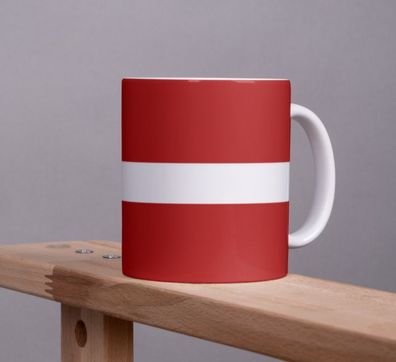 Lettland Kaffeetasse Flagge Pot Kaffee Tasse LET Becher Coffeecup Büro Tee