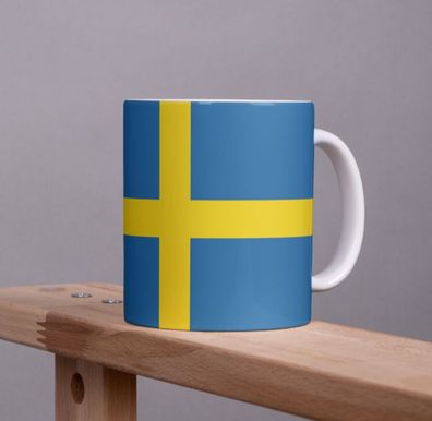 Schweden Kaffeetasse Flagge Pot Kaffee Tasse Becher SWE Coffeecup Büro Tee