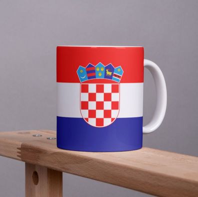 Kroatien Kaffeetasse Flagge Pot Kaffee Tasse Becher HRV Coffeecup Büro Tee