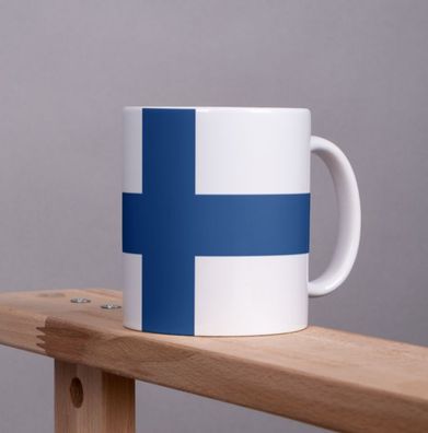 Finnland Kaffeetasse Flagge Pot Kaffee Tasse Becher FIN Coffeecup Büro Tee