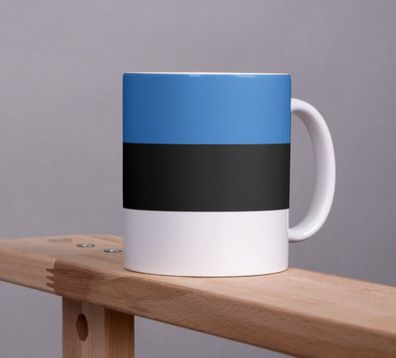 Estland Kaffeetasse Flagge Pot Kaffee Tasse Becher EST Coffeecup Büro Tee