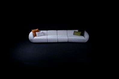 Wohnzimmer Sofa Sechssitzer Polstermöbel Luxus Designer Couch Stoff