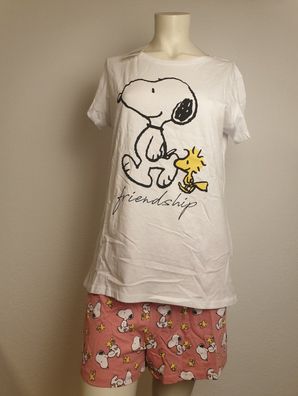 NEU* Peanuts Snoopy Damen Pyjama Schlafanzug Shorty Set Gr. M + L