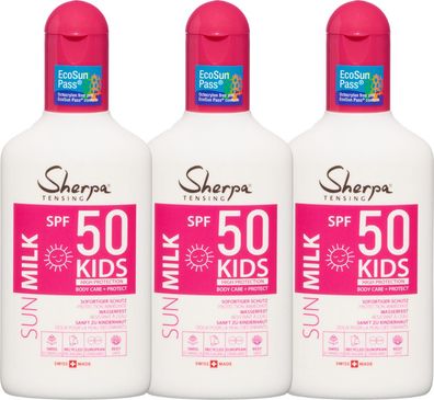 Sherpa Tensing Sonnencreme für Kinder SPF 50 Vegane Sonnenmilch SWISS MADE