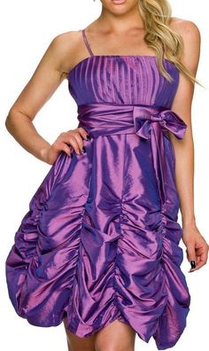 SeXy Miss Damen Cocktail Kleid Satin Glanz Abend Dress S 34 M 36 L 38 lila