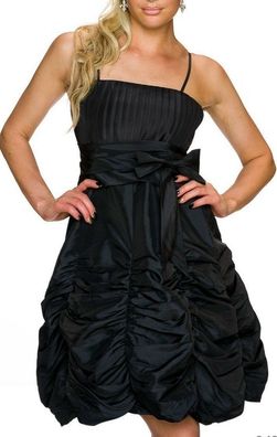 SeXy Miss Damen Cocktail Kleid Satin Glanz Abend Dress S 34 M 36 schwarz