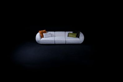 Polstersofa Großer Fünfsitzer Wohnzimmer Couch Moderne Textil Möbel