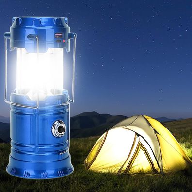 Tragbare LED-Campinglaterne - ultrahelle USB-wiederaufladbare Solarbatteriebetrieben