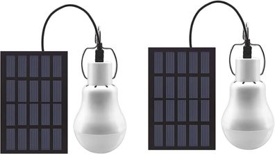 2er-Pack Solarbetriebene LED-Glühbirnen für Schuppen, Taschenlampe, Taschenlampe für/