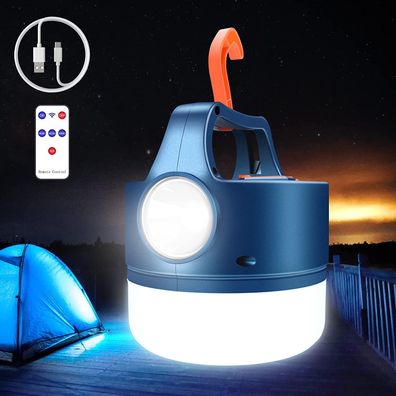 USB oder Solar wiederaufladbare LED Laterne Camping Licht 2400mAh Taschenlampe 5 Mod