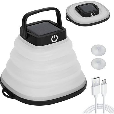 Camping-Lichtlaterne, Solarbetriebene LED-Lampe Faltbare LED-Laterne Campinglampe 3