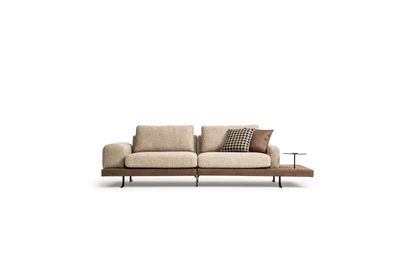 Viersitzer Ablagefläche Wohnzimmer Polstersofa Textil Couch Moderner Stil