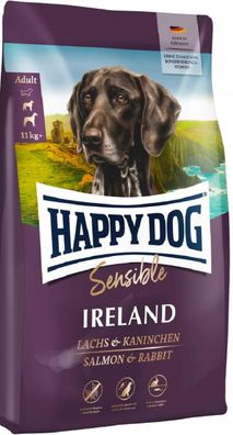 HAPPY DOG ¦ Sensible Ireland Lachs mit Kaninchen - 15 kg ? Trrockenfutter