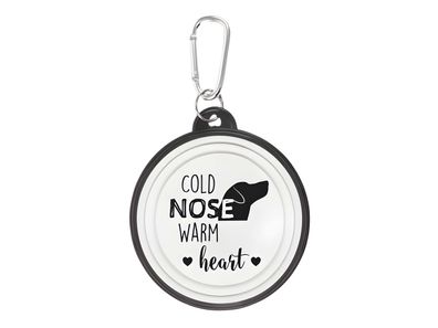 Hundenapf Cold nose warm heart Walkies by bb-Klostermann - Faltbarer Hundenapf to go