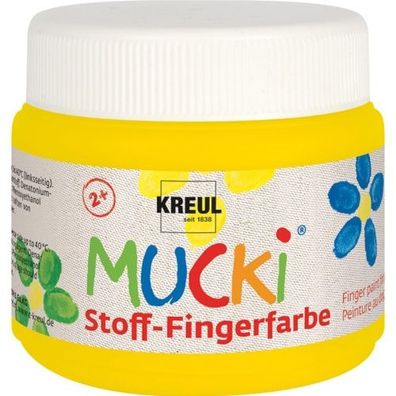 Kreul Mucki Stoff Fingerfarbe gelb 150 ml