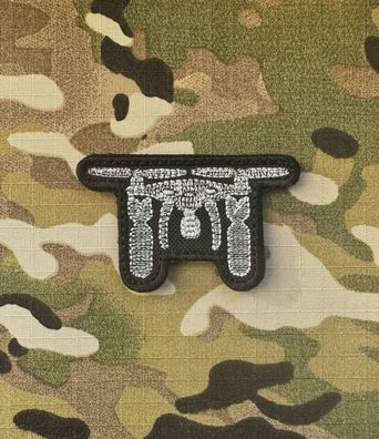 Patch "Drohne mit Bomben" Weiß Klett Ukraine Armee Aufnäher Abzeichen Veteran BW