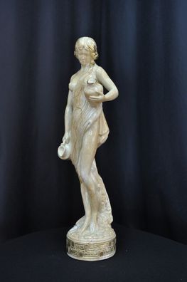Frauenfigur Frauenstatue Skulptur Frauenbüste Handbemalt Vintage Stil Jugendstil, .