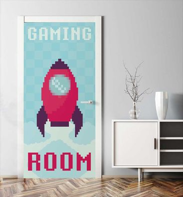 Türtapete Zocker Gamingroom Türbild Türaufkleber Folie