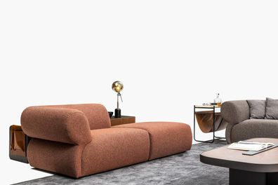 Brauner Polster Dreisitzer Luxus Wohnzimmer Sofa Modernes Design Couch