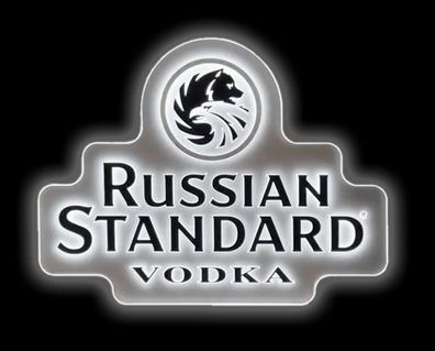 Russian Standard Vodka Leuchtschild Werbeschild Werbetafel Leuchtreklame LED Be