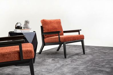 Sessel 1Sitzer Textil Wohnzimmer Luxus Polster Sitzer Neu Modern Design