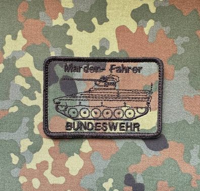 Patch Panzer Marder Fahrer Flecktarn Bundeswehr Morale Aufnäher Armee Veteran