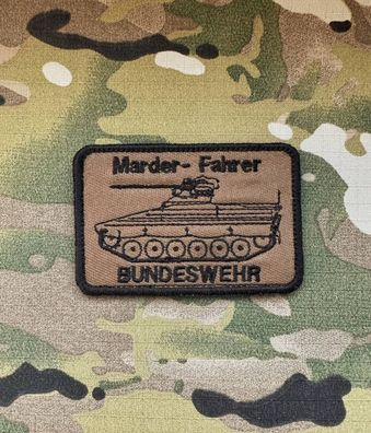 Patch Panzer Marder Fahrer Braun Bundeswehr Morale Aufnäher Armee Veteran