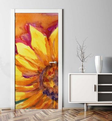 Türtapete Sonnenblume Türbild Türaufkleber Folie