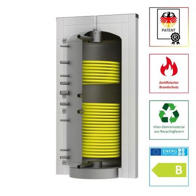 Solarbayer Schichtleit-Pufferspeicher SLS-1500-2S-Plus, patent. SLS-System