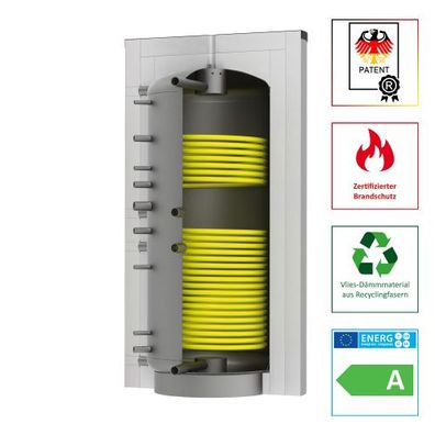 Solarbayer Schichtleit-Pufferspeicher SLS-1000-2S-Plus, patent. SLS-System