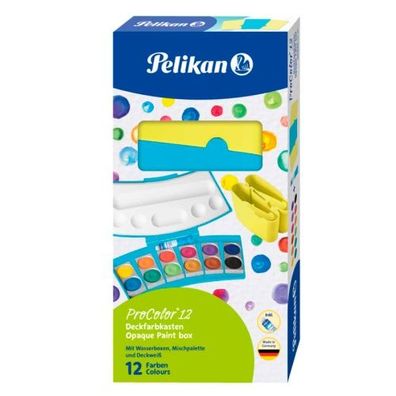Pelikan Farbkasten Pro Color 12er türkis/ neon gelb