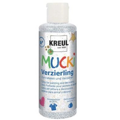 Kreul Mucki Verzierling Glitzersilber 80 ml