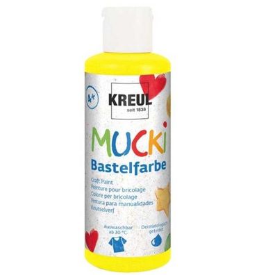 Kreul Mucki Bastelfarbe gelb 80 ml